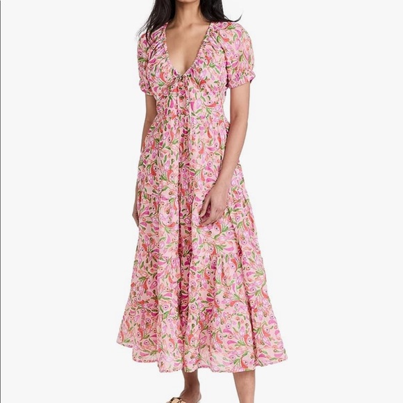 Banjanan Dresses & Skirts - Banjanan XS Norman midi dress - pink/orange floral print